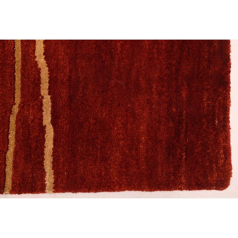 ECARPETGALLERY Hand-knotted Peshawar Ziegler Dark Copper Wool Rug - 5'0 x 7'0