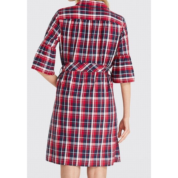 draper james red plaid dress