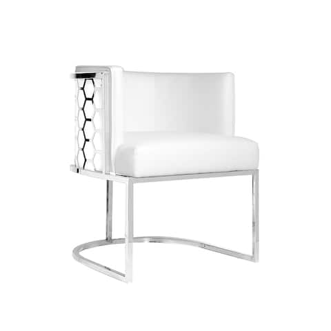 Ford dining chair white faux