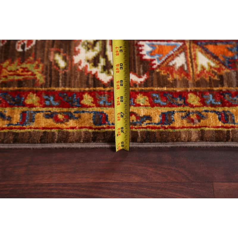 Geometric Vegetable Dye Ziegler Oriental Area Rug Handmade Wool Carpet - 6'0" x 8'9"
