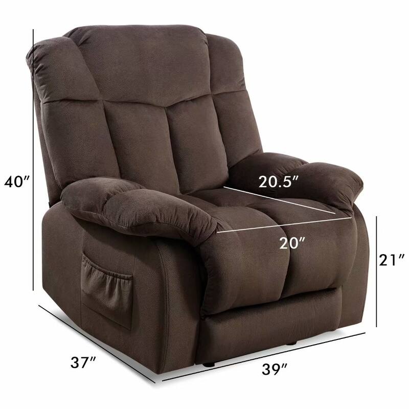 Heavy Duty Power Lift Recliner Chair for Elderly with Overstuffed Design