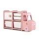 preview thumbnail 14 of 19, Toddler Truck Storage Organizer with Plastic Bins, Drawers and Cabinet - 43.5" x 13" x 26" (L x W x H)