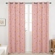 preview thumbnail 25 of 54, Deconovo Gold Star Foil Room Darkening Curtains for Kids 2 Panels