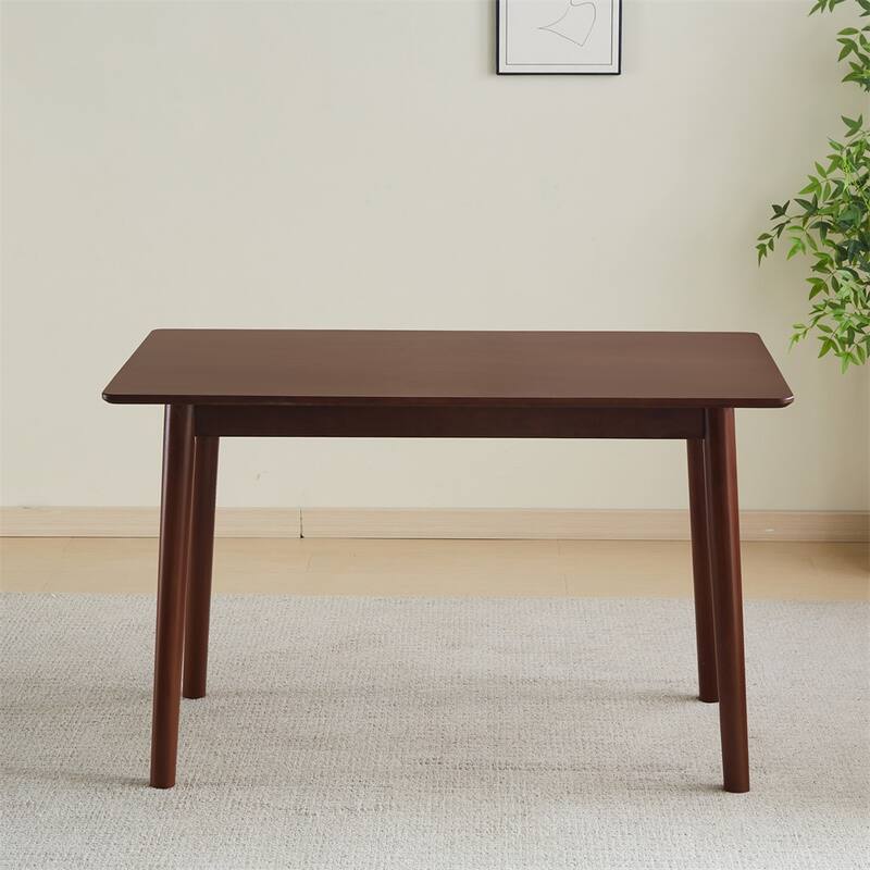 47-inch Dining Table Black Solid Wood Kitchen Table Dining Table