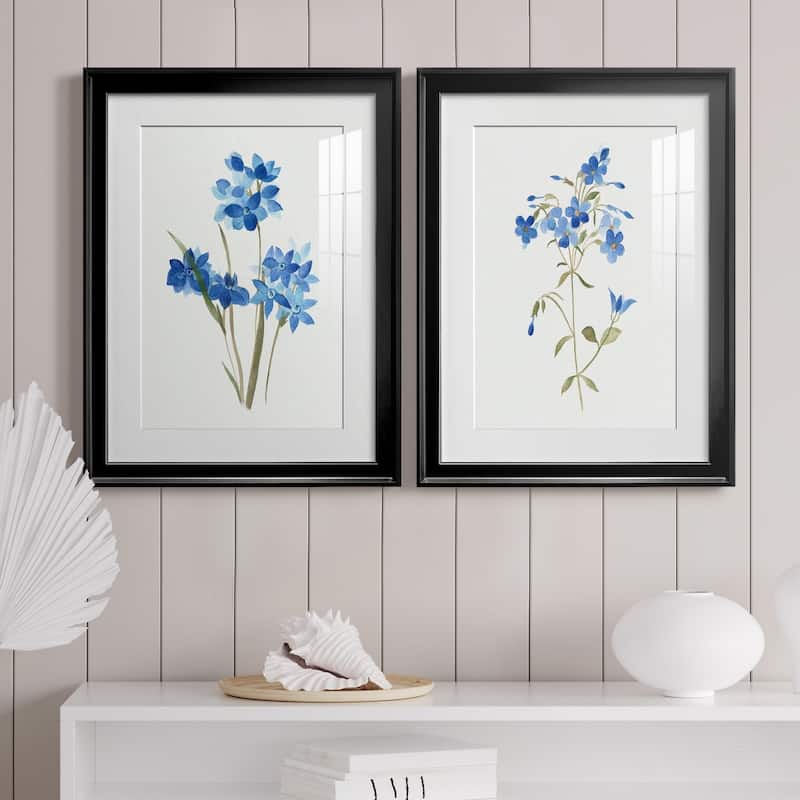 Blue Blossom Botanical I Premium Framed Print - Ready to Hang