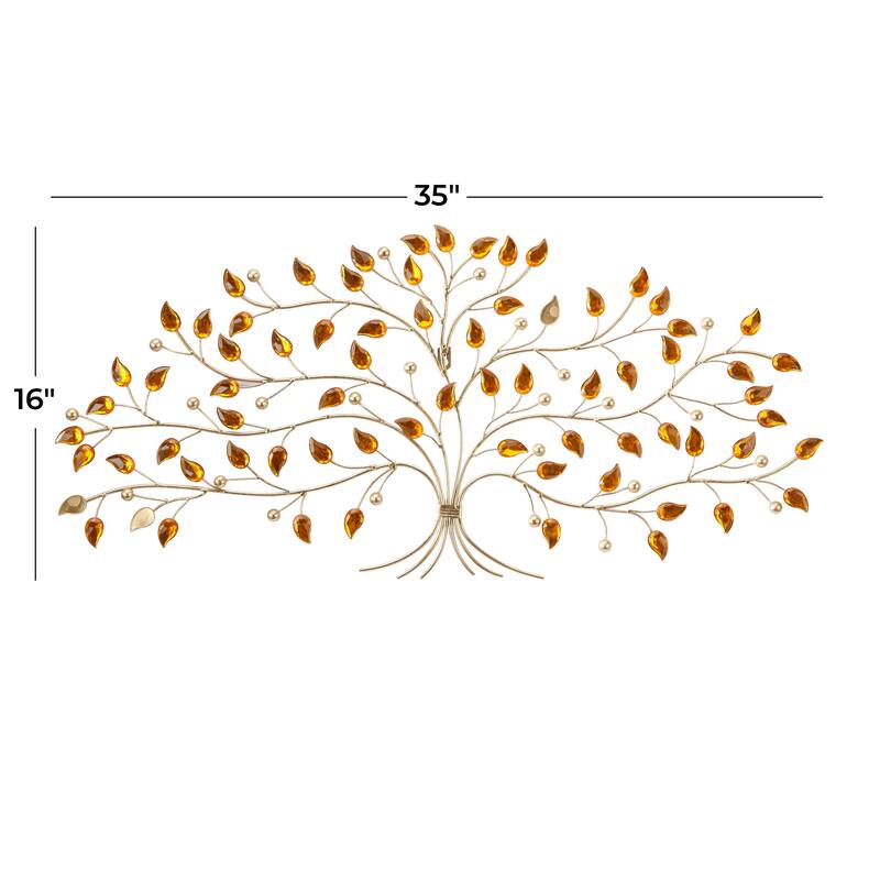 Silver Metal Tree Wall Decor
