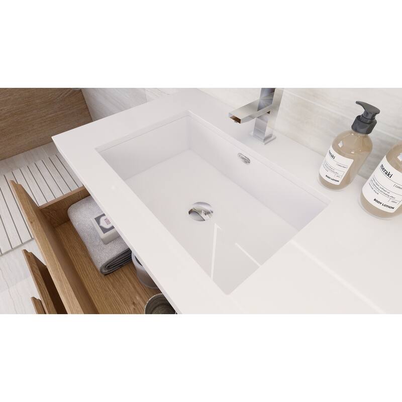 Aron 60'' Freestanding Vanity with Left Single Sink