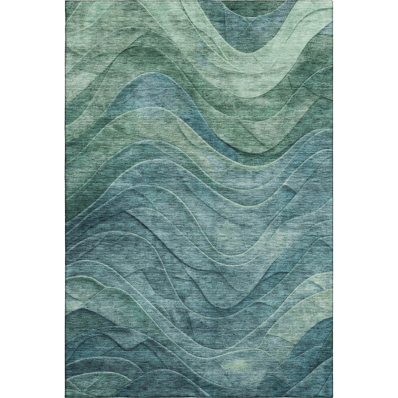 Premium Washable Super Soft Modern Waves Mayfield Rug