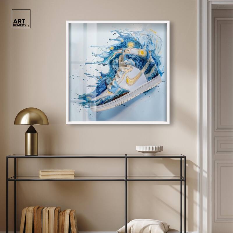Starry Night Sneaker Splash Shadowbox by Art Remedy