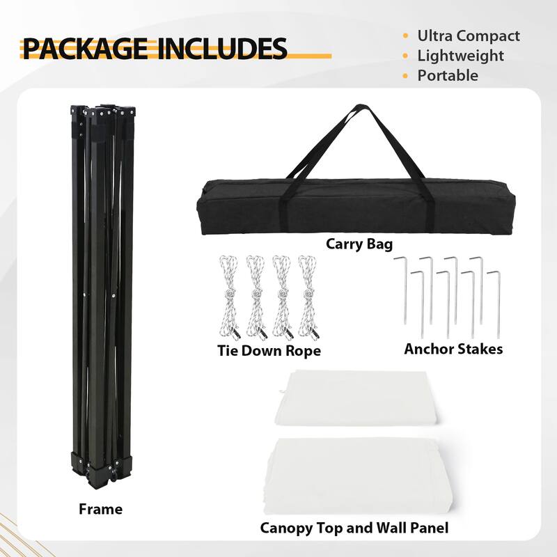 EAGLE PEAK Flex Compact 4x4 Pop-up Canopy Changing Room, Portable Privacy Dressing Room