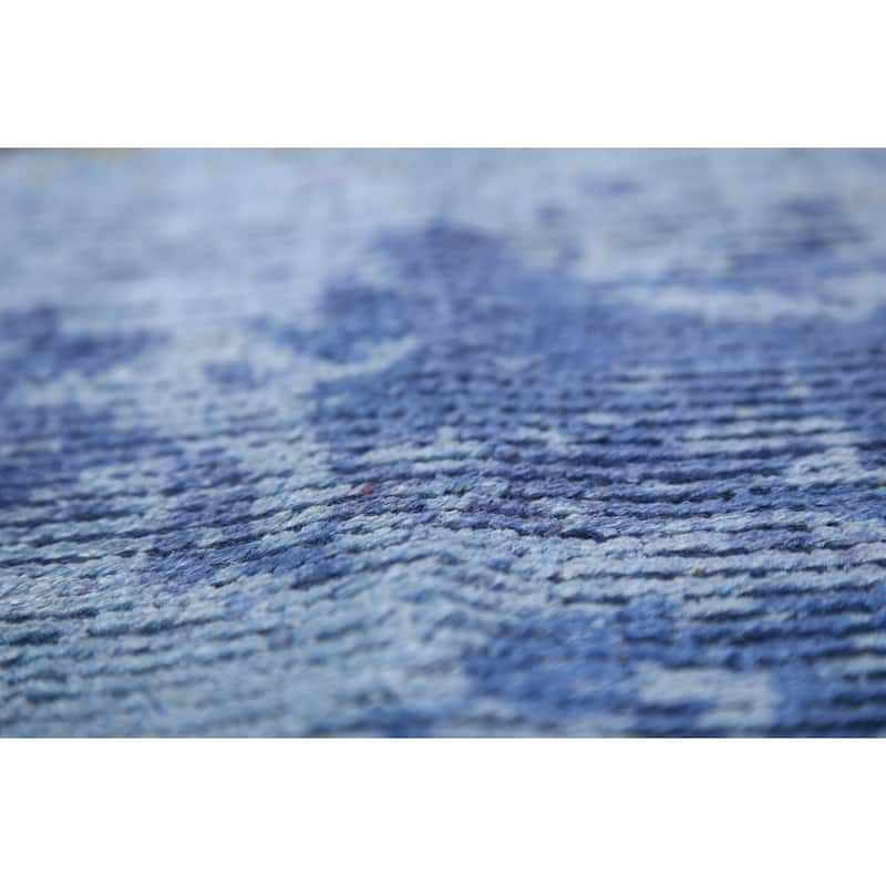 All-Over Colorful Abstract Indian Area Rug Handmade Wool Carpet - 9'11"x 13'1"
