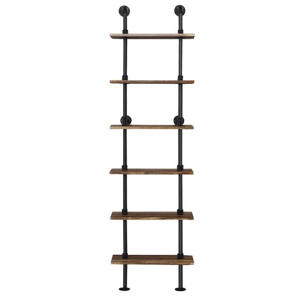 Shop Costway 6 Shelf Rustic Pipe Shelving Unit Vintage Industrial