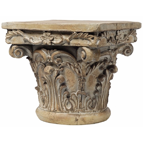 Aesthetic Resin decorative Pedestal, Brown