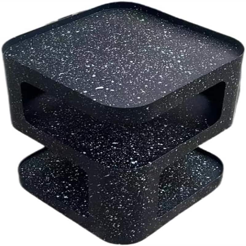 Nightstand Metal - Obsidian Marble
