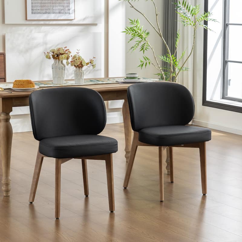 20" x 18.5" Seat Armless Single Dining Chair Modern Upholstered Kitchen Chairs