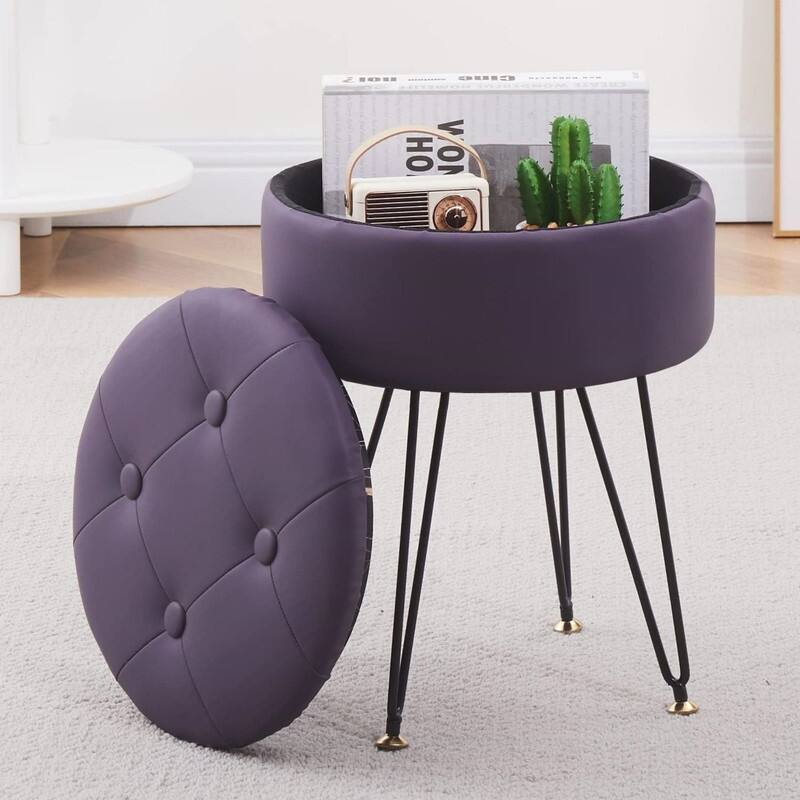 Storage Round Ottoman Multifunctional