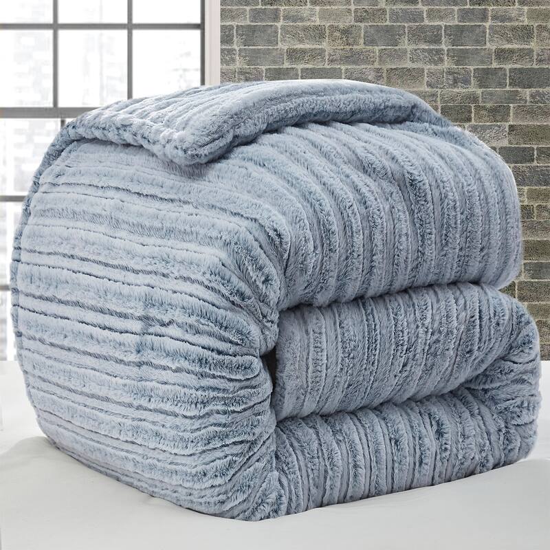 Softer than Soft® - Coma Inducer® Oversized Comforter Set - Frosted Navy Stripe