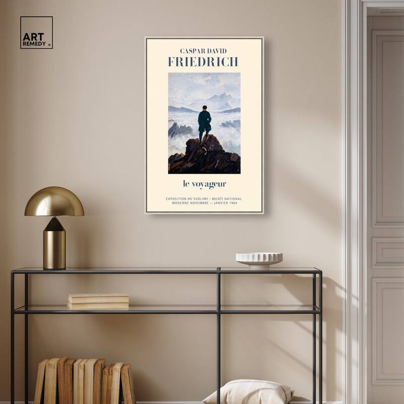 Wanderer in a Sea of Mist Canvas by Art Remedy