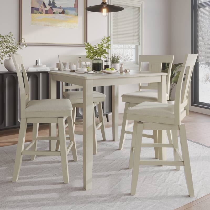 CraftPorch Luxury Swivel Counter Dining Set