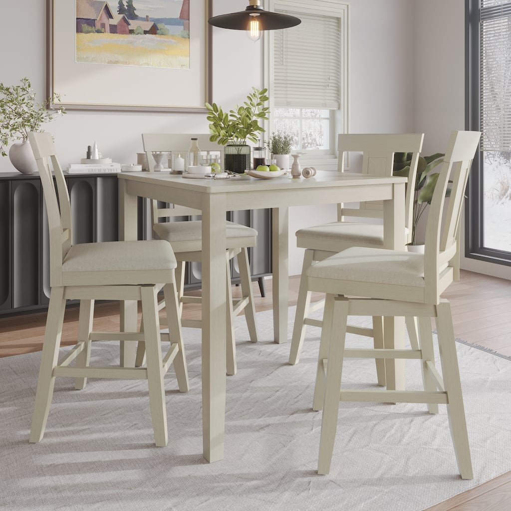 CraftPorch Luxury Swivel Counter Dining Set