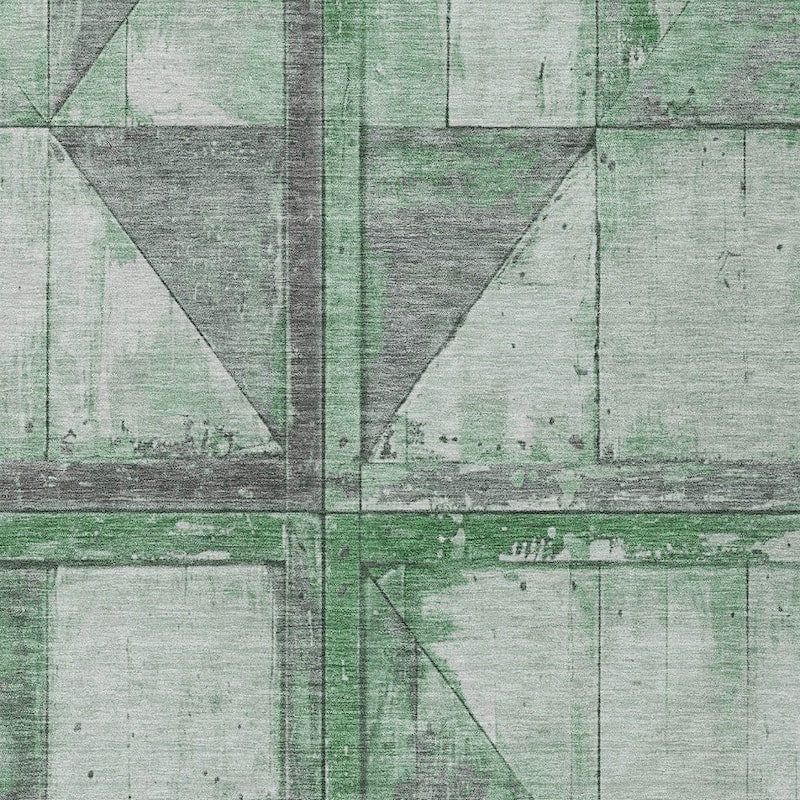 HomeRoots Geometric Transitional Rectangle Outdoor Rug