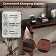 preview thumbnail 9 of 9, Costway Bar Table with Power Outlets Counter Height Table with Storage - See Details