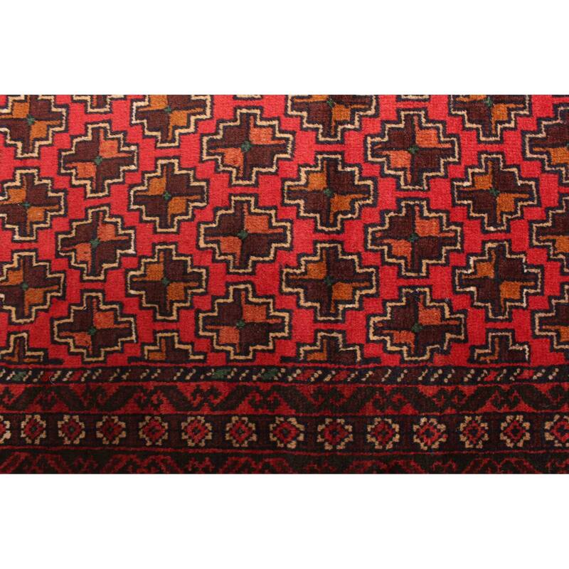 ECARPETGALLERY Hand-knotted Teimani Red Wool Rug - 2'6 x 4'0