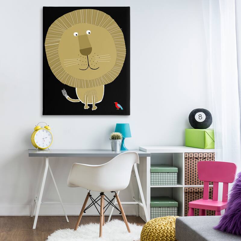 Stupell Lion and Bird Friends Canvas Wall Art Design By Carla Daly