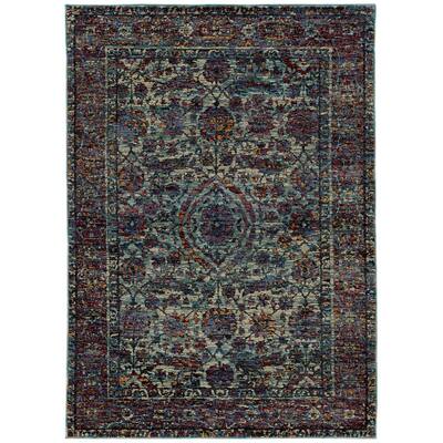 Adalynn Bordered Floral Traditional Area Rug