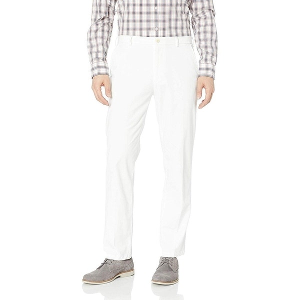 IZOD Mens Chino Pants Crisp White Size 38x34 Stretch Staright-Fit. Opens flyout.