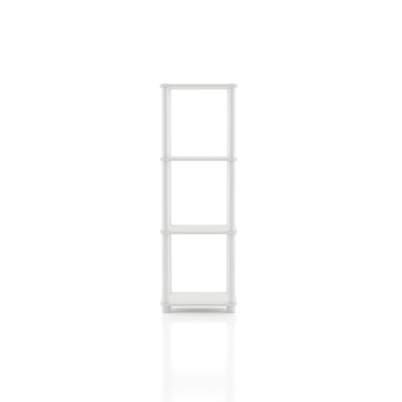 DH BASIC Modern Wood Shelving Unit with storage - Tier Shelves, Cube Ladder Shelf by Denhour