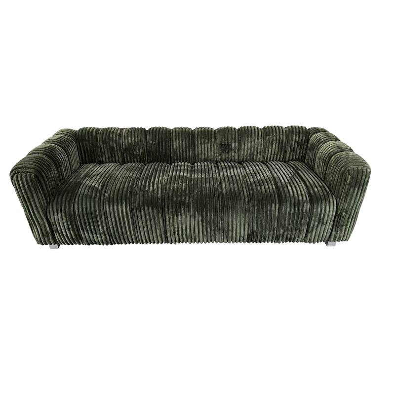 82.68-inch high-end corduroy multi-seat sofa - Green