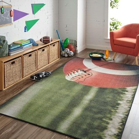 Mohawk Home Football Field Sports Area Rug