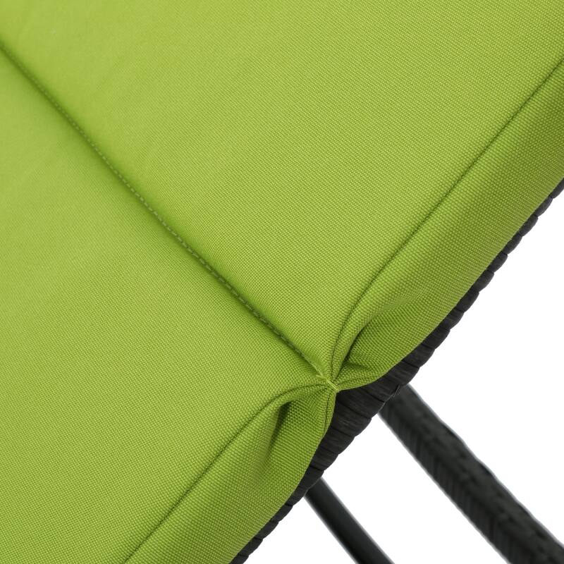 Salem Outdoor Wicker Adjustable Chaise Lounge with Cushion by Christopher Knight Home