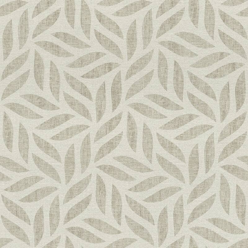 Advantage Sagano Light Grey Leaf Wallpaper - Grey