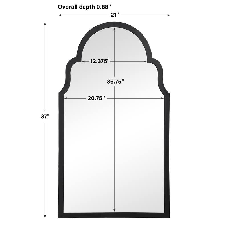 Porch & Den Arabesque Thin Frame Iron Wall Mirror