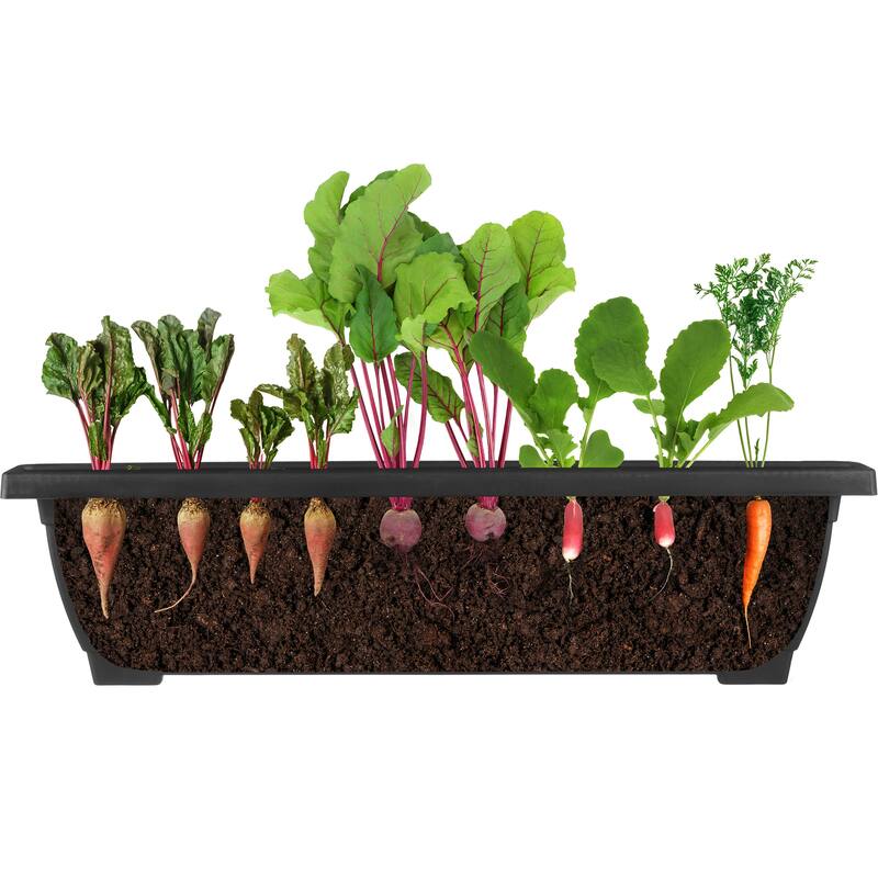 Raised Garden Beds - 4 Tier Vertical Garden Planter - Planters for Outdoor Plants by Pure Garden (Black)