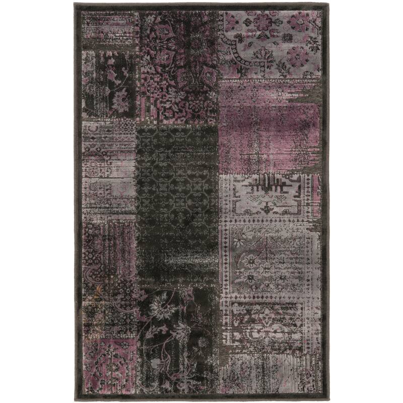 SAFAVIEH Paradise Paunita Modern Viscose Rug - 2'7" x 4' - Charcoal/Multi - Rectangle
