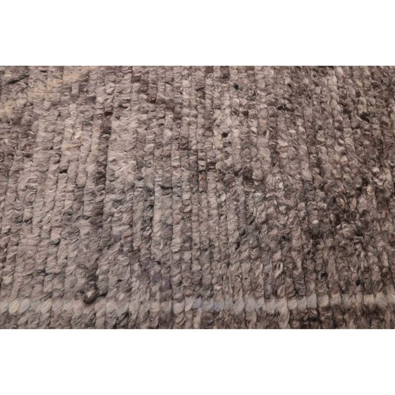 ECARPETGALLERY Hand-knotted Tangier Grey Wool Rug - 8'2 x 10'0