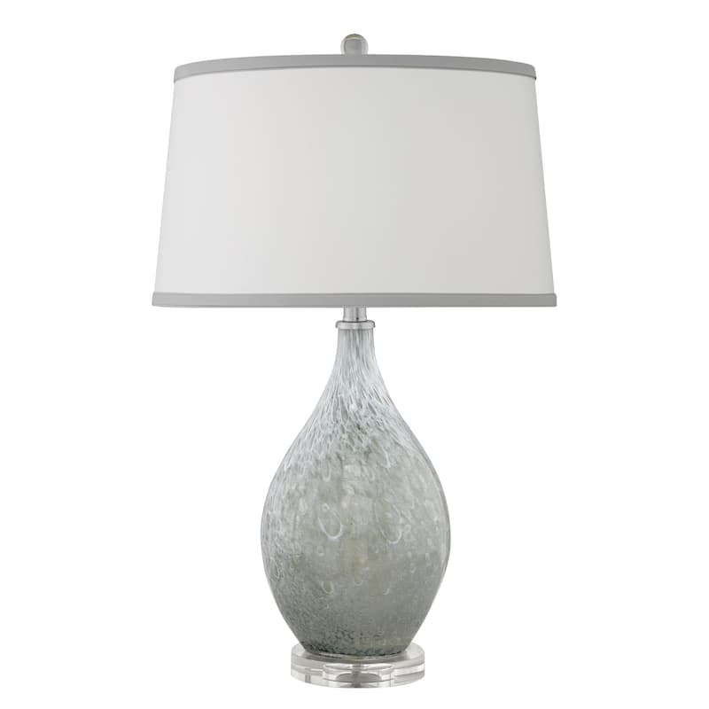 Ravenna 28 in. Grey Spotted Glass Table Lamp - Set of 1