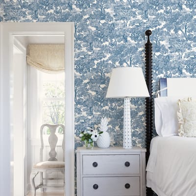 Toile Gustavson Spinney Grey Toile 33' L X 20.5 W Wallpaper Roll