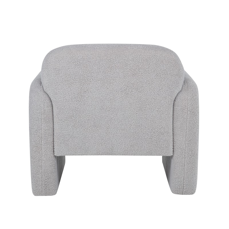 Minimalist Single Sofa Chair Accent Chair with Armrests, Armchair Lounge Chair Gray Leisure Chair Reading Chair