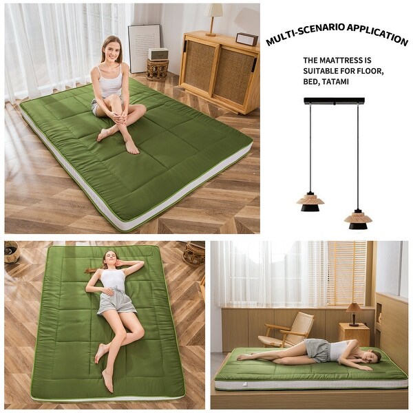 Futon Mattress, Padded Japanese Floor Mattress Quilted Bed