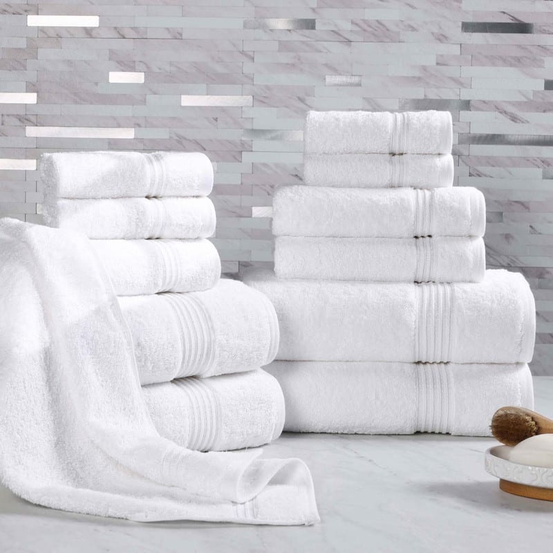 Superior Heritage Egyptian Cotton Absorbent 12-Piece Towel Set