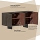preview thumbnail 13 of 16, Clihome Modern Wood Storage Buffet Sideboard with 4 Doors