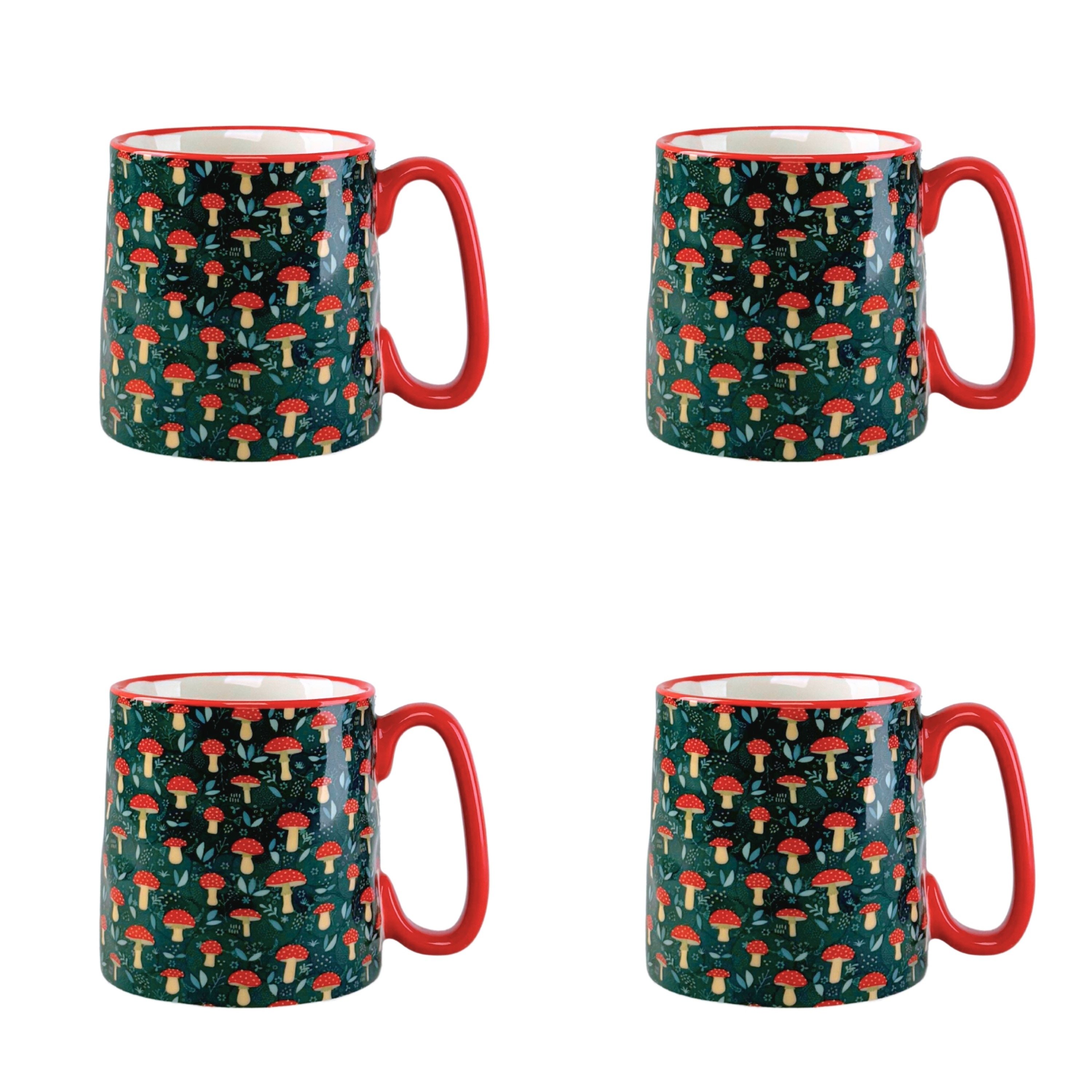 10 Strawberry Street Bella Flora Mugs, Set of 4