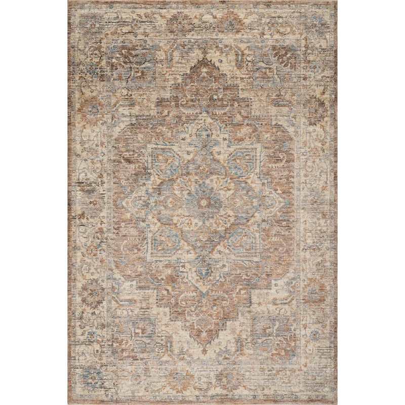 Nuloom Selviana Traditional Vintage Floral Area Rug - 7' 10" x 10' - Brown - Rectangle