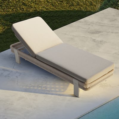 HIGOLD - Aluminum Rope Weaving Outdoor Patio Chaise Lounge Chair