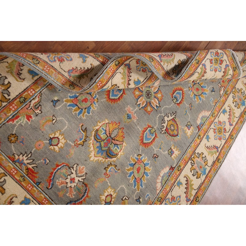 Gray Kazak Oriental Area Rug Hand-Knotted Wool Carpet - 4'1"x 6'4"