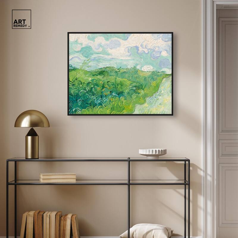 Green Wheat Fields Canvas by Art Remedy